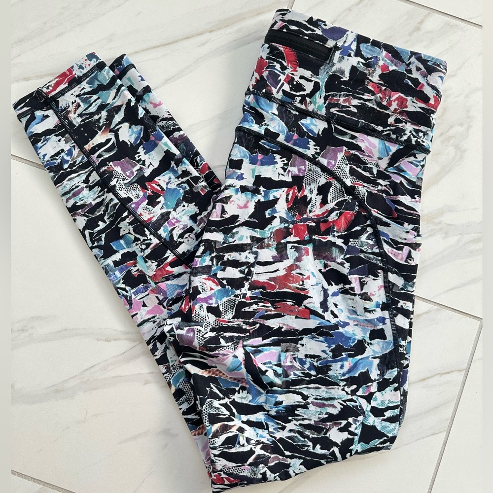 Lululemon Break free tights 25” running leggings nulux high rise printed pant